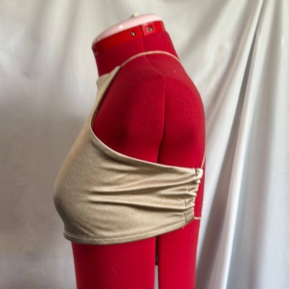 Garage Metallic Gold Halter Tank Top XS292 - Picture 4 of 5